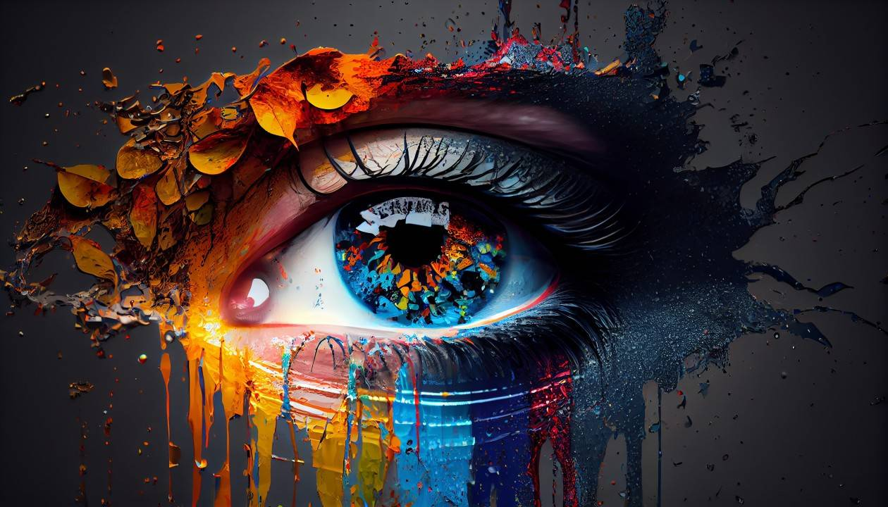 Creative graphic design artwork showing an artistic eye